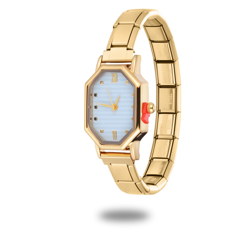 Jewelry Making Watches - Y2K Renkli Çizgili Saat Başlığı 9mm