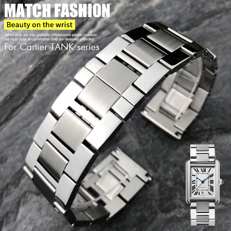 20mm Ince Paslanmaz Çelik Yüks - Cartier Watch Santos incelemesi ve fiyatı