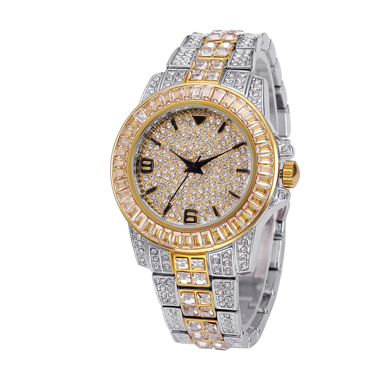 Lüks Tam Taş Kuvars Saatler Er - Jewelry Watch incelemesi ve fiyatı
