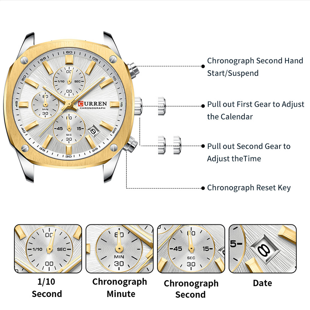 CURREN Modern Erkek 42mm Spor  - Jewelry Watch incelemesi ve fiyatı